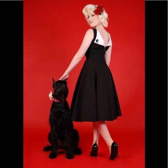 Bettie Page Dresses & Skirts - Jazmin Circle Black Swing Dress from Bettie Page (Tatyana)